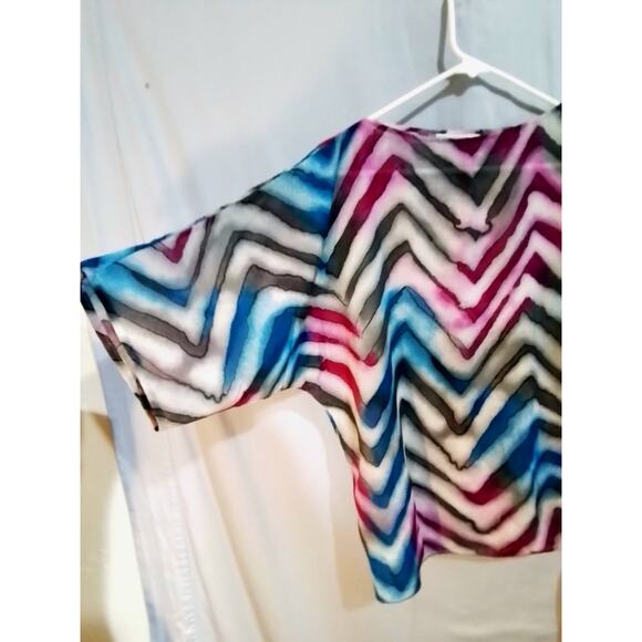 Teddi of California multi color sheer blouse - Picture 5 of 6